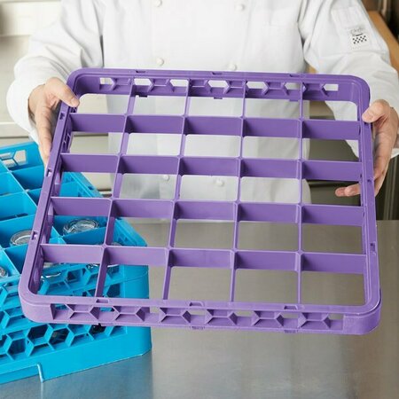 CARLISLE FOODSERVICE RE25C89 OptiClean 25 Compartment Lavender Color-Coded Glass Rack Extender 271RE25CPU